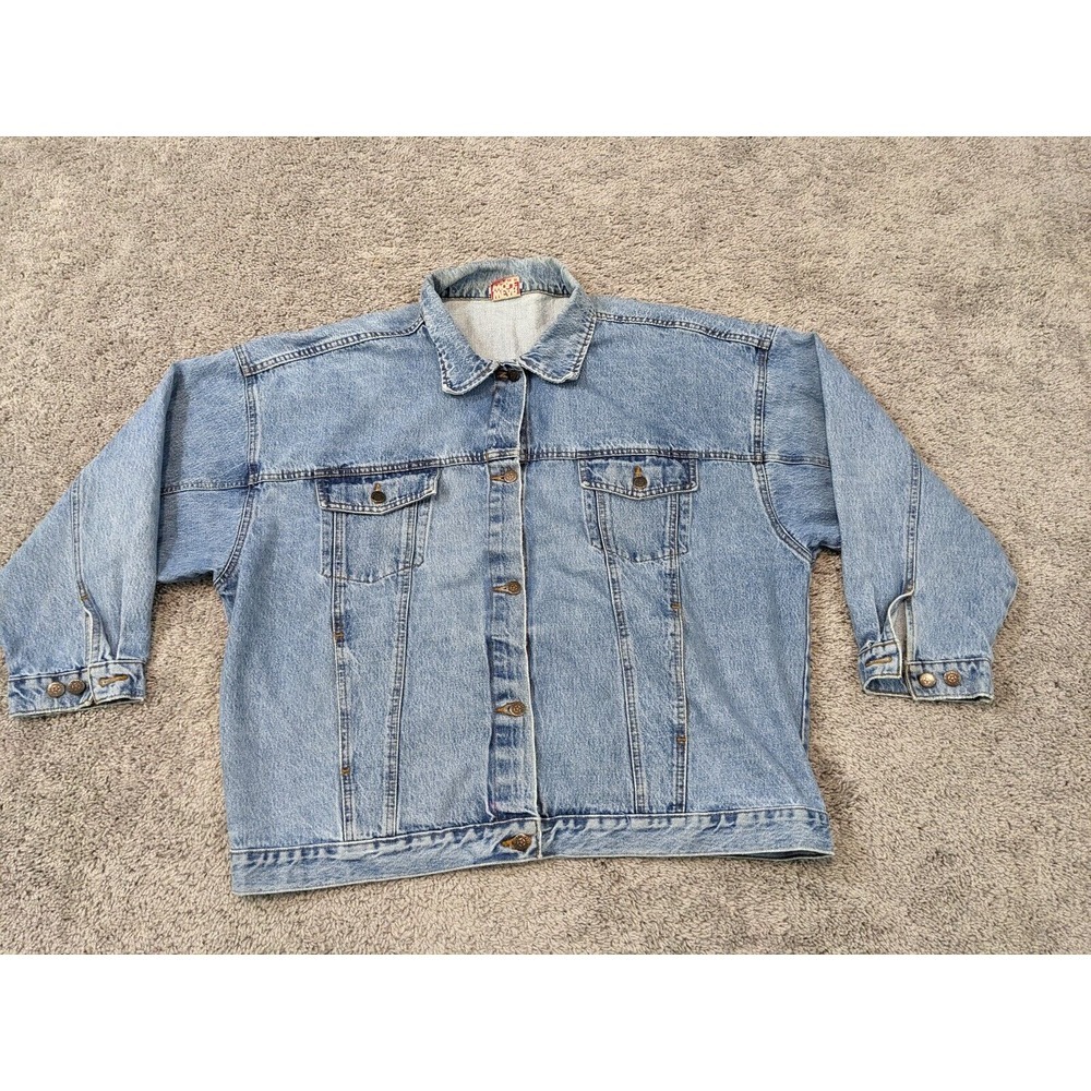 Vintage Wear‎ Wolf Denim Jacket Mens XXL 2XL Made in Canada Jean Jacket